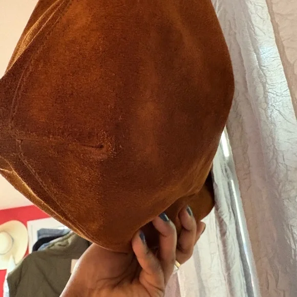 Madewell The Mylie Shoulder Bag in Italian Suede Russet Multi - Picture 6 of 9